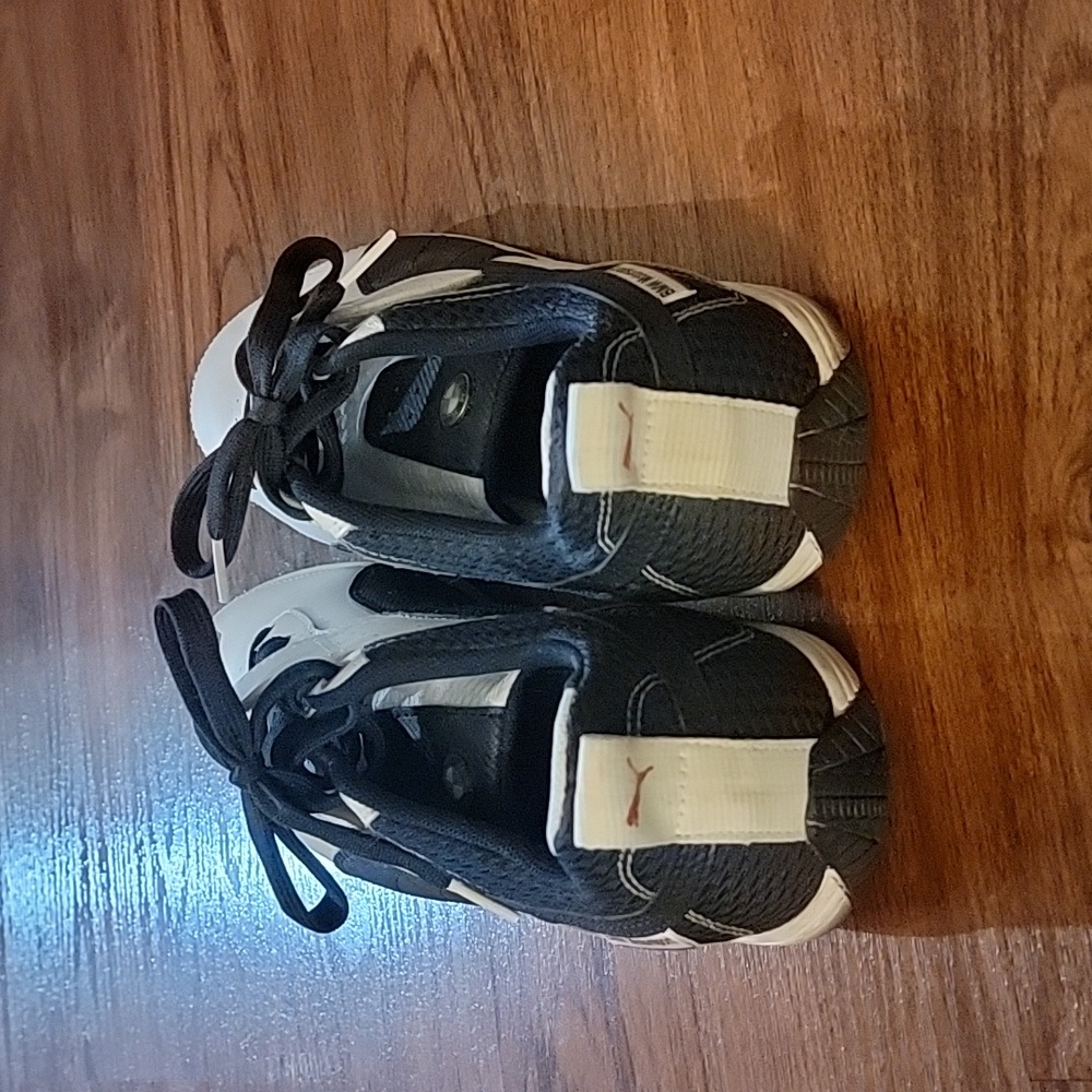 Men's White and Blue Puma Shoes - Picture 2 of 7